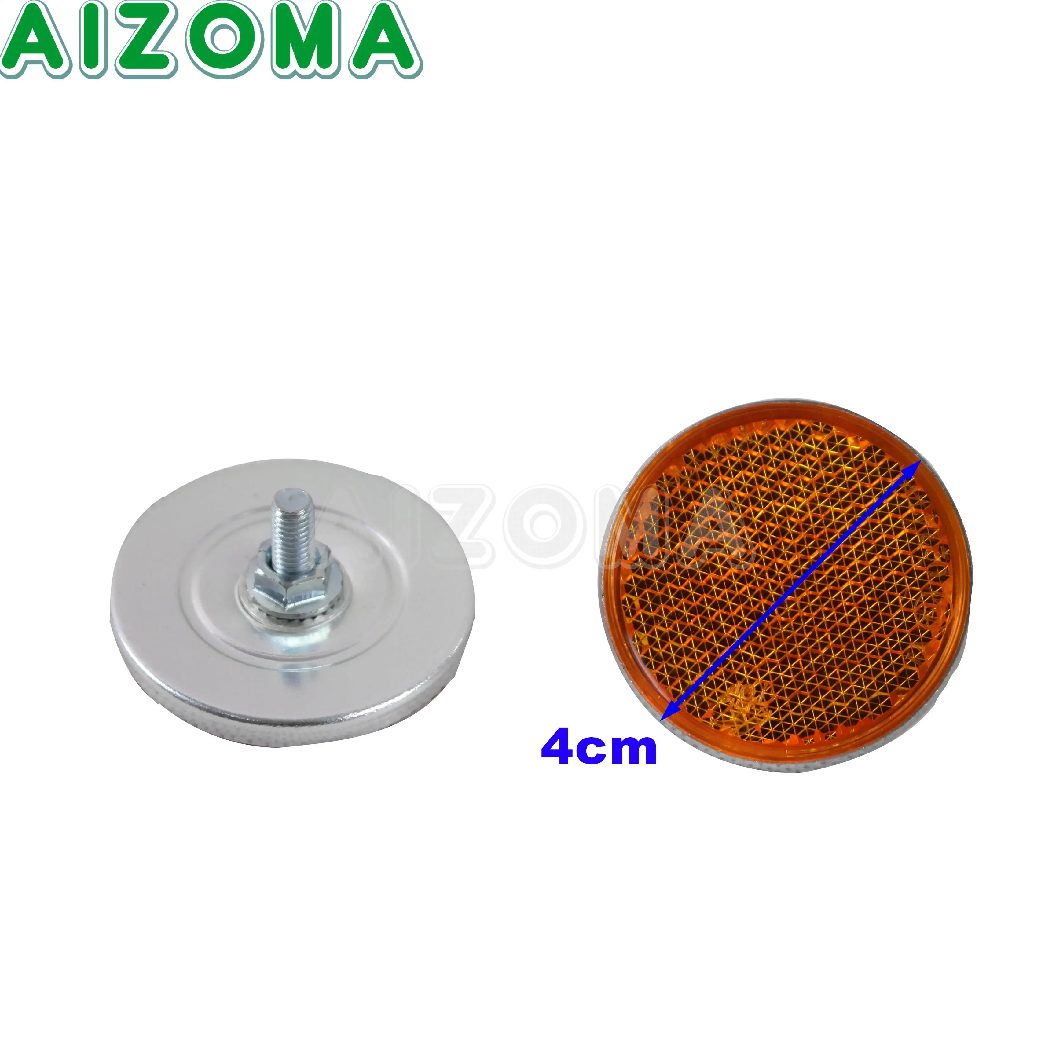 

40 мм круглый болт-отражатель, светоотражающая предупреждающая пластина, наклейки, лист знака, универсальный для мотоциклов, квадроциклов, велосипедов, скутеров