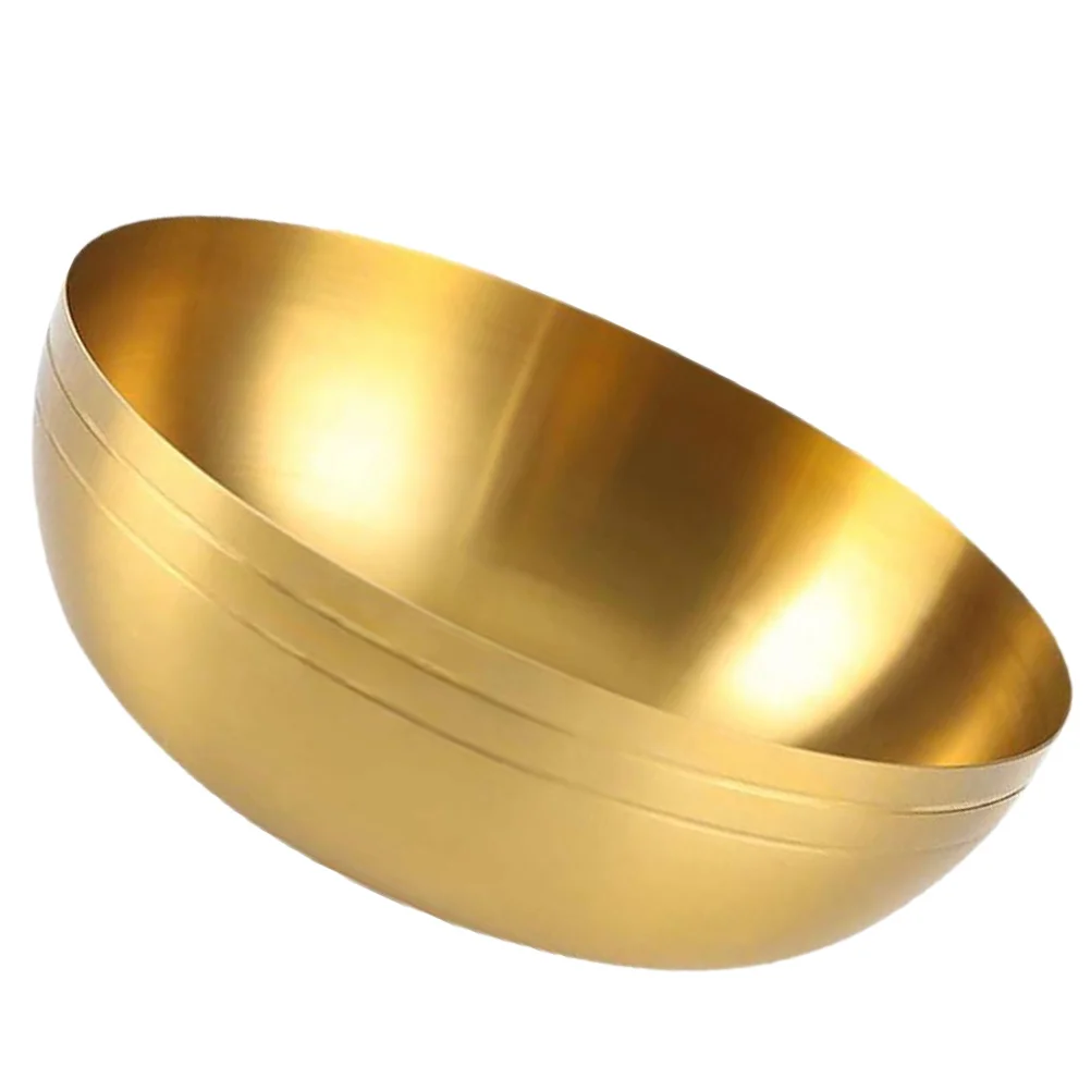 

Stainless Steel Food Bowl Single-layer Noodle Bowl Practical Food Serving Bowl
