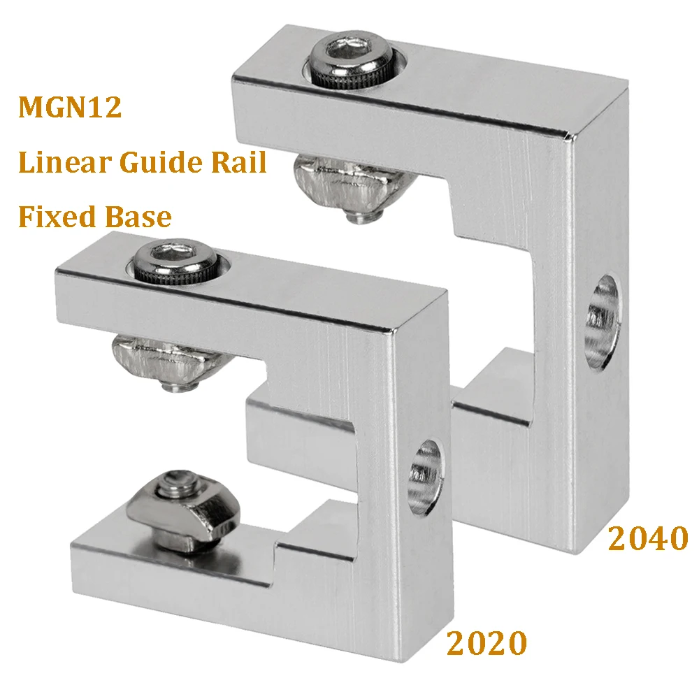 

3 Sets MGN12 Linear Guide Rail Fixed Base Block 3D Printer Parts 2020 2040 Aluminum Profile Fixing Block For Ender 3 Voron
