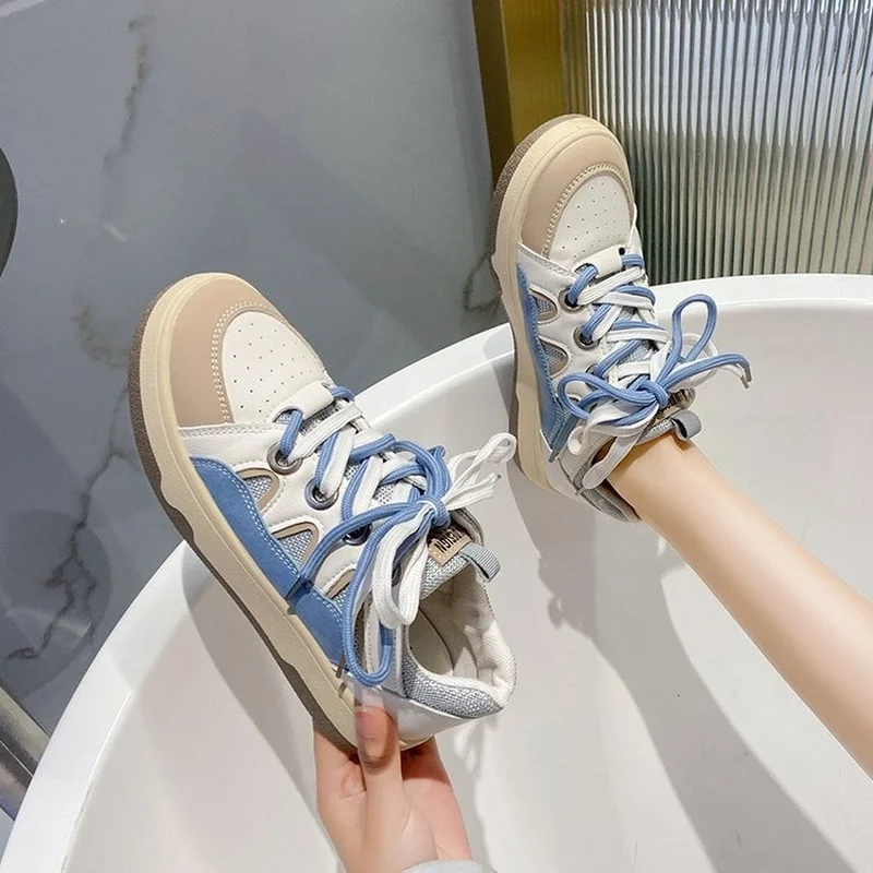 

Sneakers women's new women's shoes low-top student sneakers women's lace-up color-blocking casual shoes women