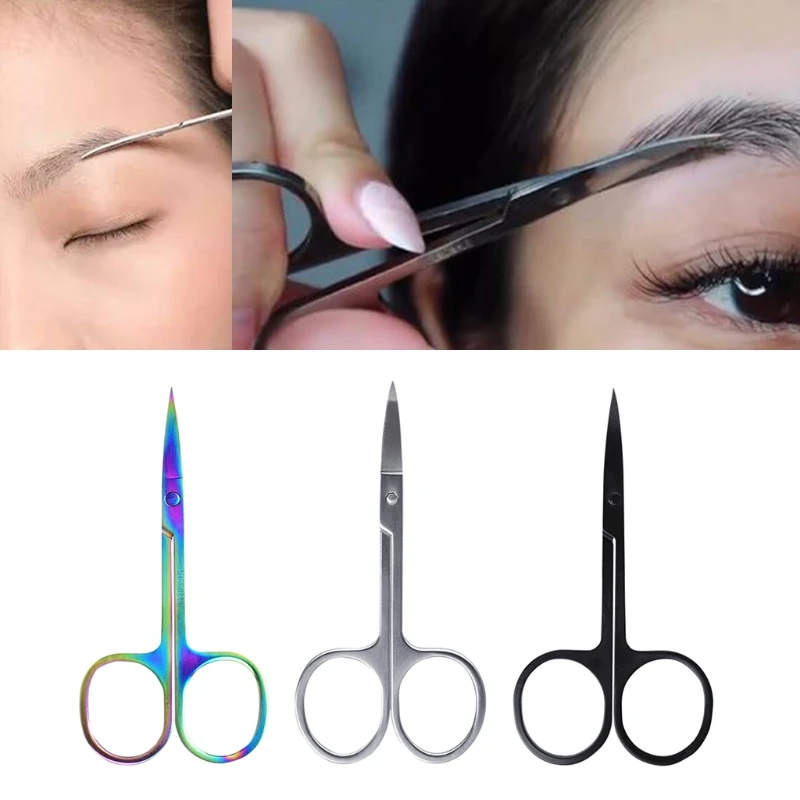 

Stainless Steel Eyebrow Trimmer Eyebrow Scissors Lash Hair Remover