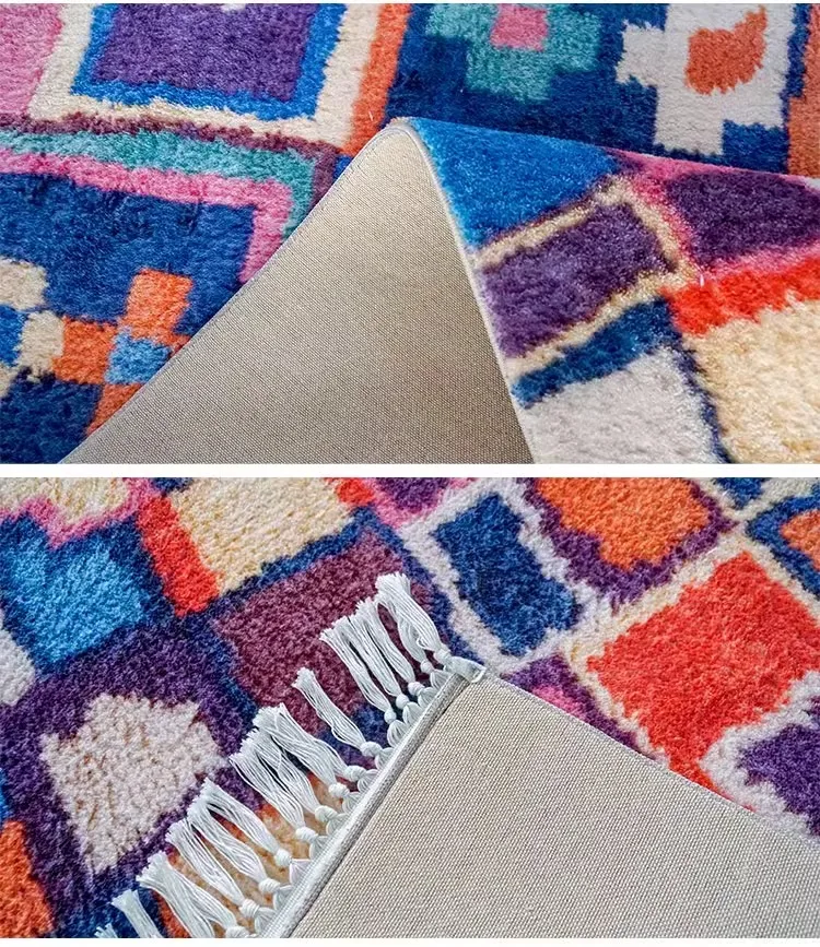Красочный этнический богемный ковер для гостиной мягкий пушистый прикроватный