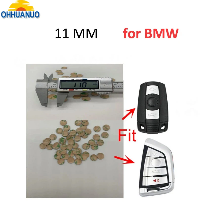 10/30/50/100PCS Remote Key Emblem Logo 11mm Replacement for BMW 16*6mm for-Audi 20*7mm for-Ford 16*16mm for-Peugeot for-Citroen - купить по