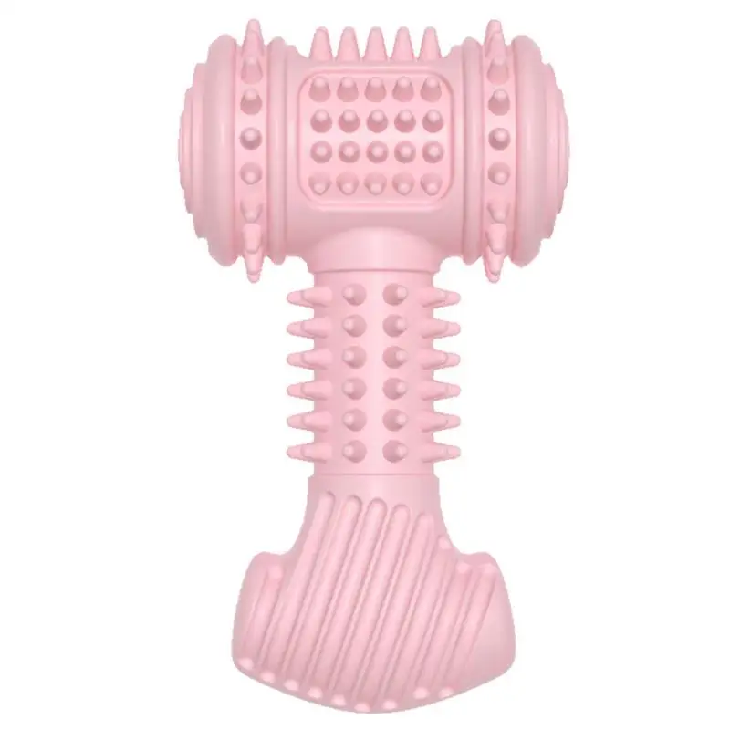 

Durable Dog Chew Toy Puppy Toothbrush Clean Teeth Interactive Hammer Toys Natural TRP Dog Hammers Interactive Dog Toys Teething