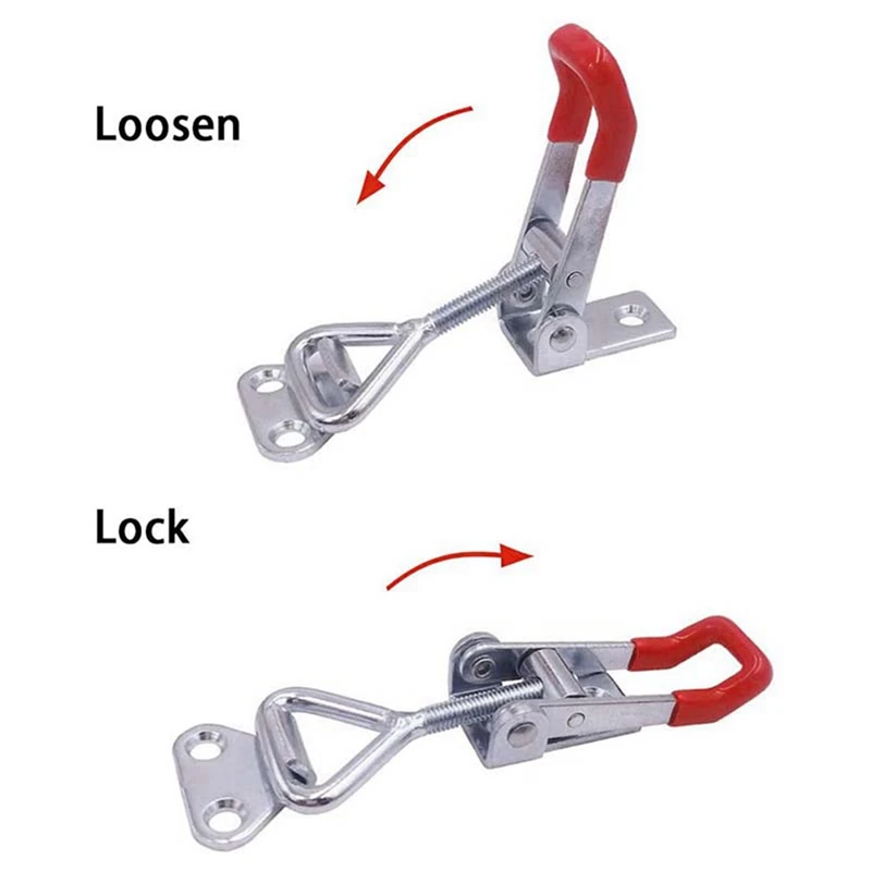 

12X Pull Latch Clamp 6PCS Pull Action Latch Adjustable Toggle Clamp 150Kg 330Lbs Holding Capacity