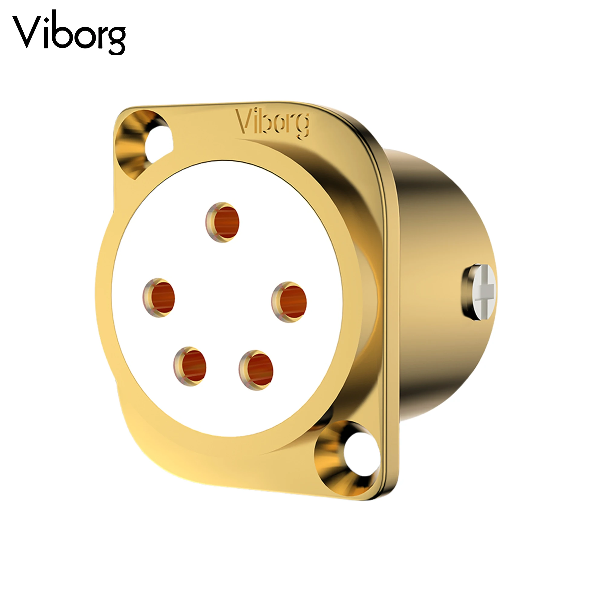 

Viborg CF205G разъем XLR 5-контактный золотистый