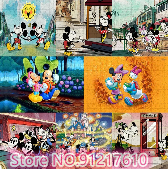 

Disney Cartoon Mickey and Minnie Family 1000 Piece Puzzle Adventure Children's Brain-Burning Game Puzzle Gift Preferred