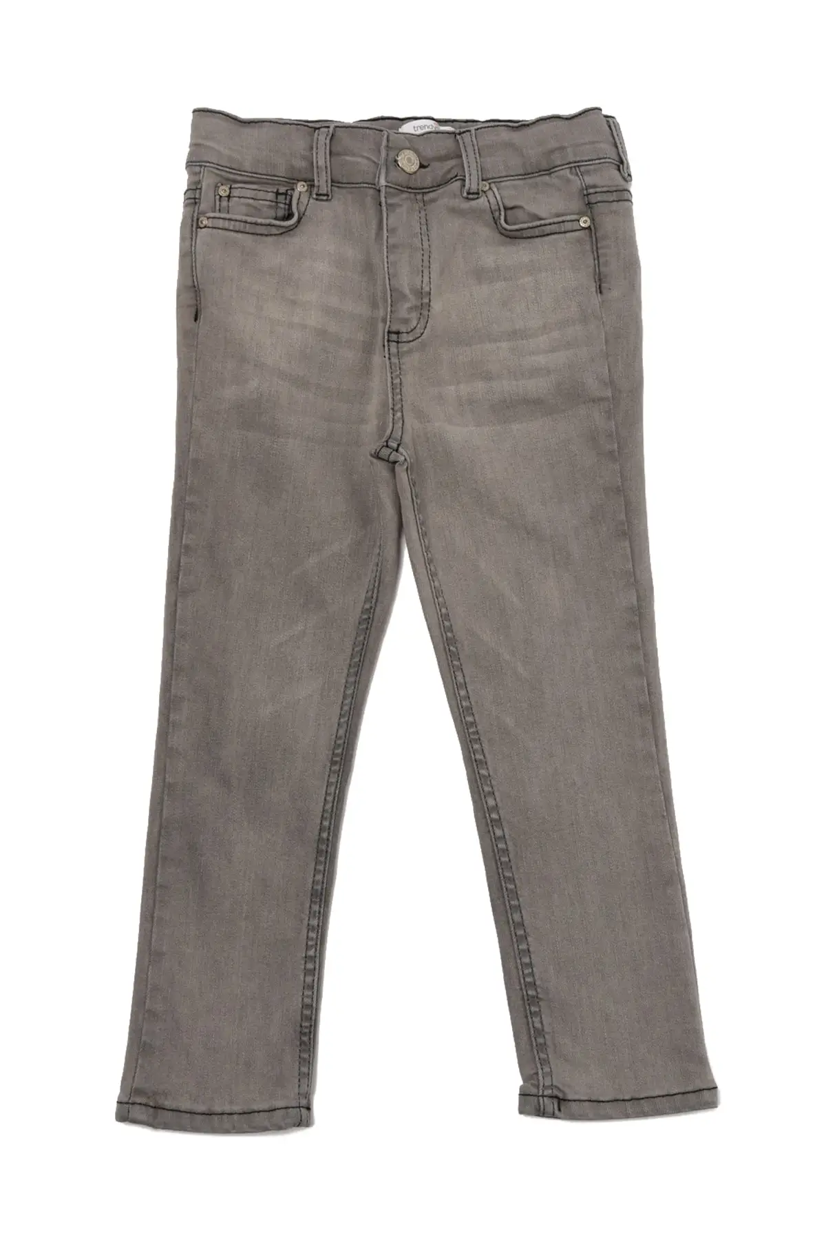 

Trendyol Gray Male Child Straight Fit Denim Jeans TKDAW22JE0499