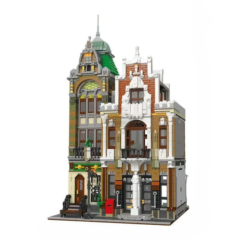 Post Office European Architecture Model Building Blocks City Street View Modular MOC 89126 Bricks Set Gift Educational Toy Kids