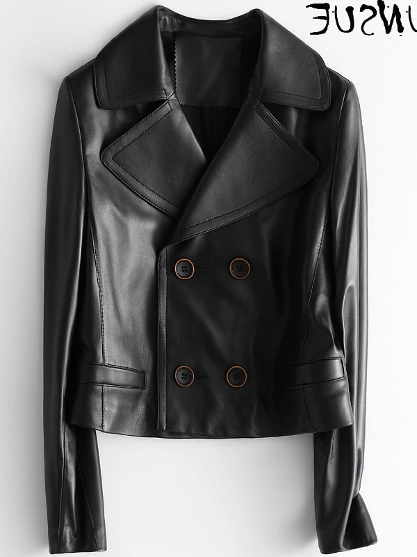 Leather Jacket Short 100% Women's Sheepskin Coat Female Autumn Fashion Genuine Leather Jackets Women Slim Fit 20-TZY-4A