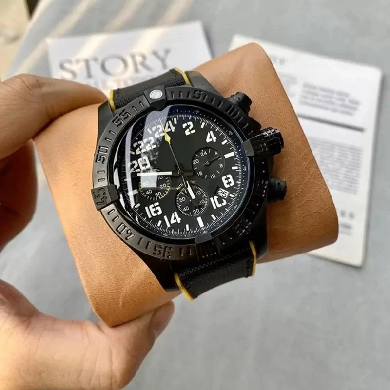 

Luxury Mens Watch quartz Movement chronograph Rubber Strap Waterproof Montre De Luxe Sapphire Crystal Male Wristwatches
