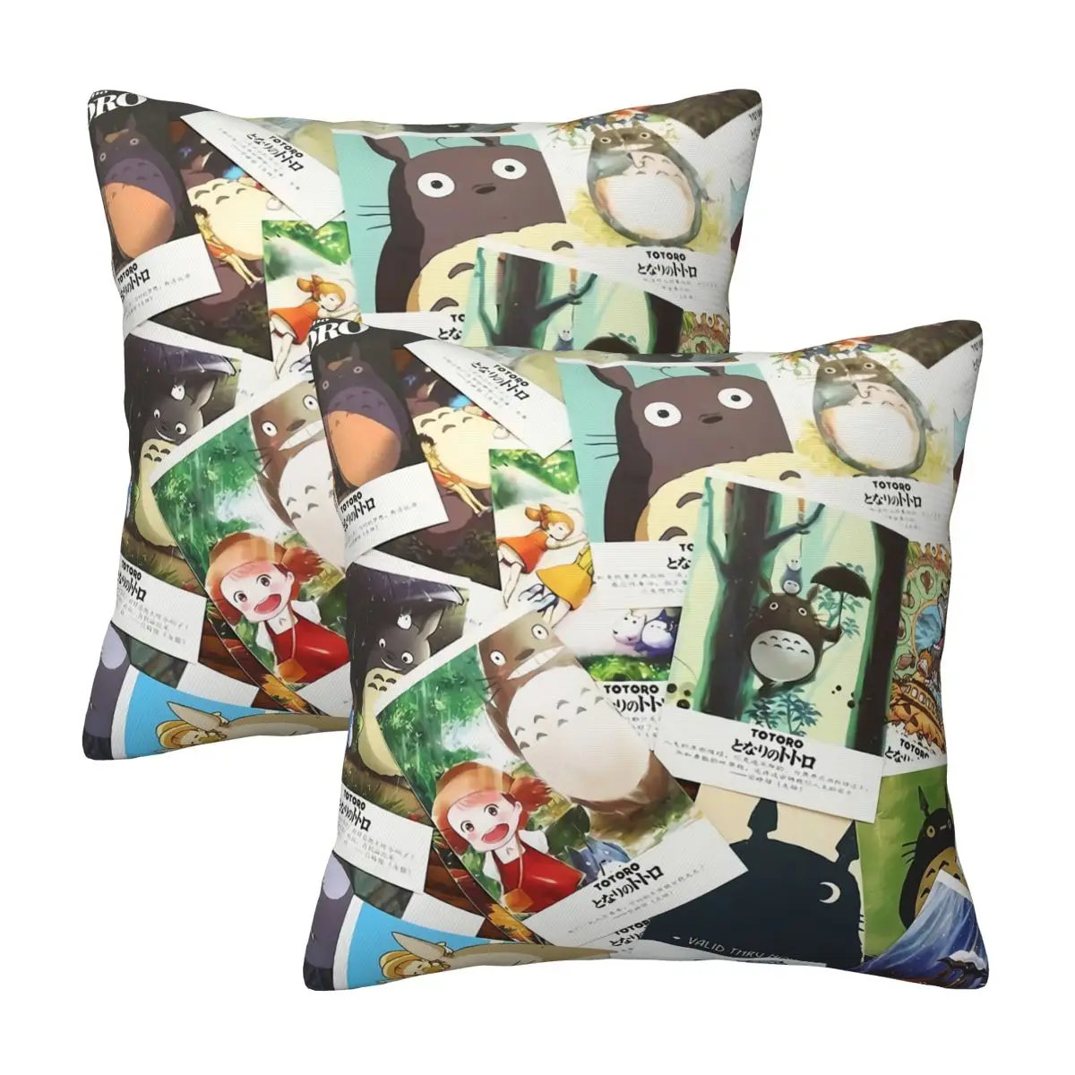 

MY NEIGHBOUR TOTORO Fashion Pillowcases Decorative Pillow Covers Soft and Cozy 2 PCS