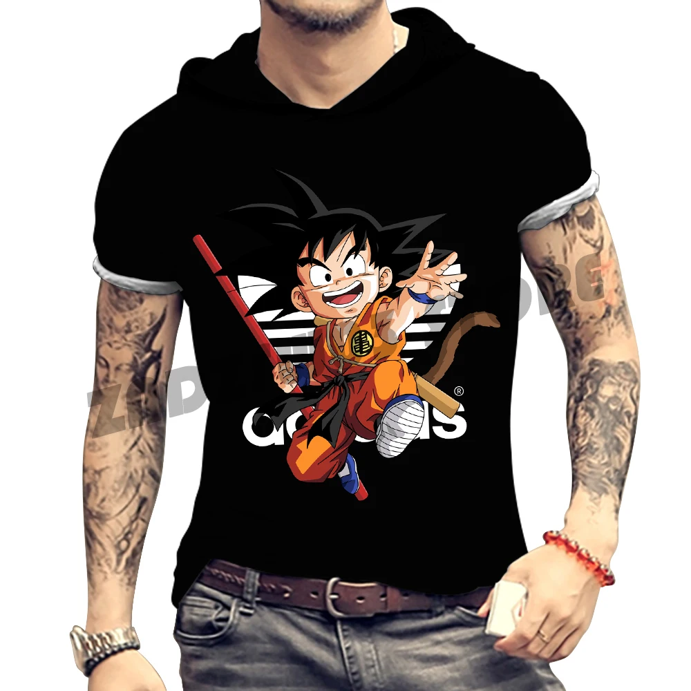 

2022 Summer Kid Goku 3D Print Dragon Ball Z T-Shirt Harajuku Style Street Party Short Sleeve Hoodie New Dragon Ball Z Hoodie