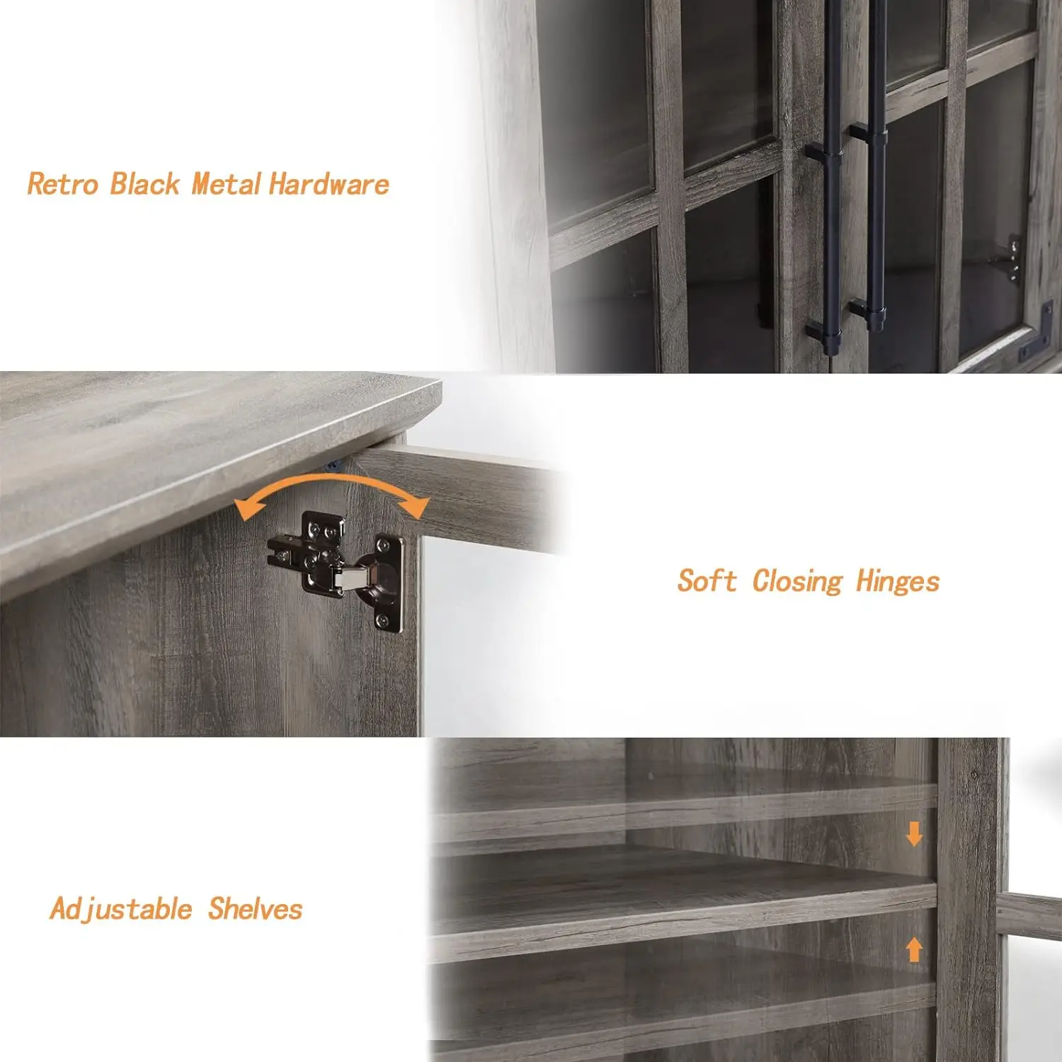 Okvnbjk кофейная плитка небольшой семейный буфет с дверями и полками для кухни