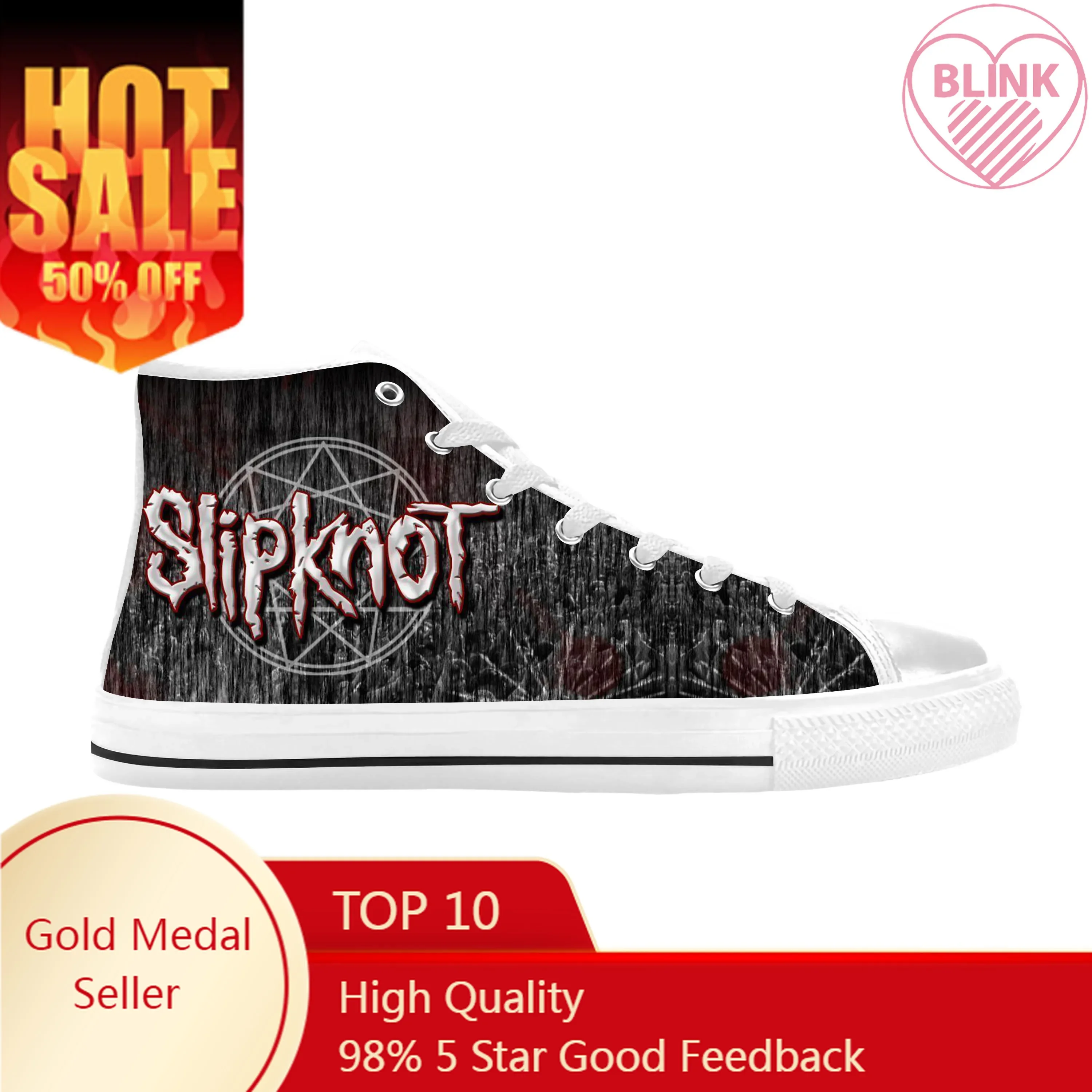 

Slipknots Heavy Metal Rock Band Music Singer Cool Casual Cloth Shoes High Top Comfortable Breathable 3D Print Men Women Sneakers