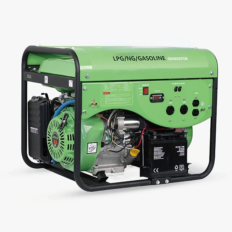 

portable 5 kw - 6kw durable single / three phase 3 in 1 recoil/electric start lpg / natural gas / gasoline generator