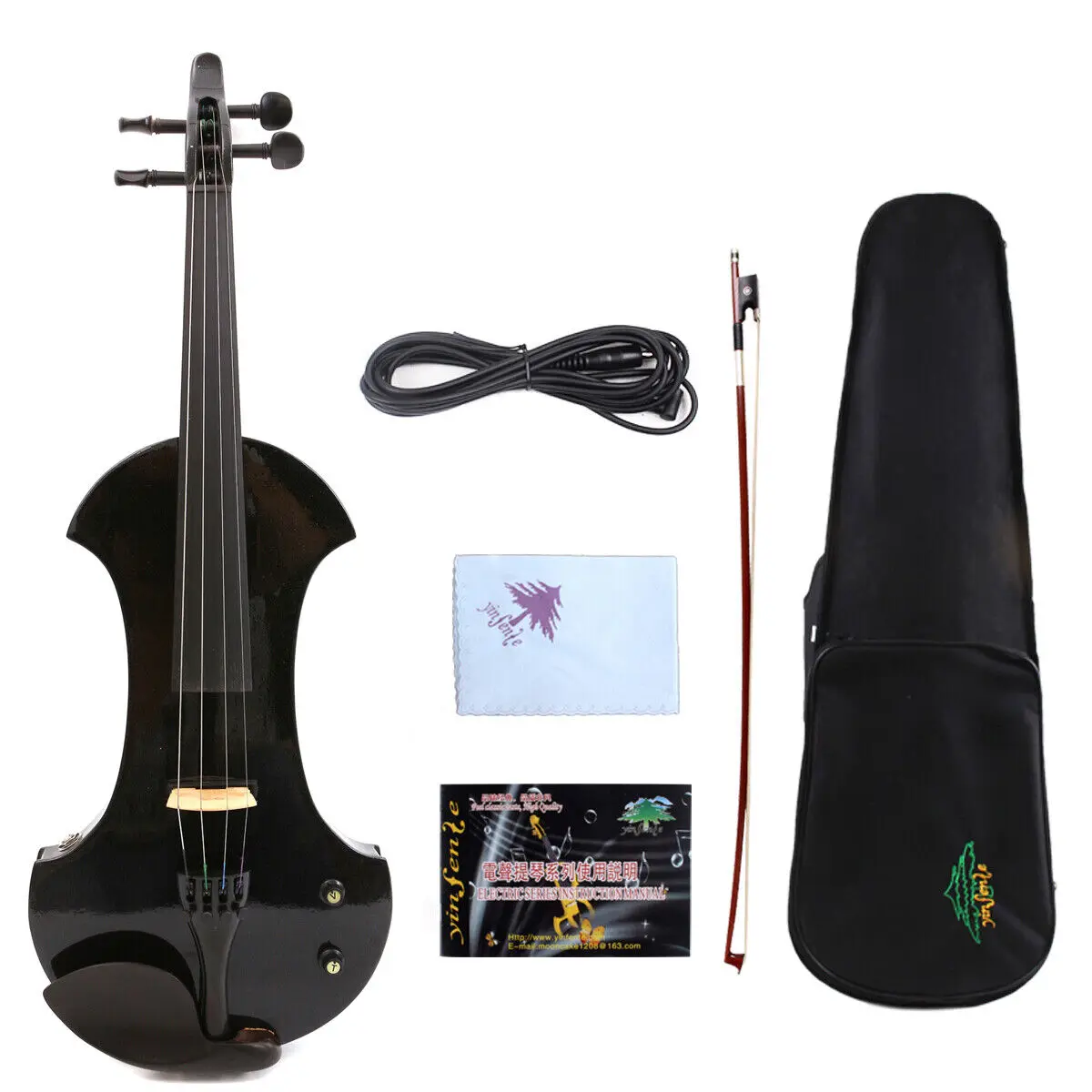

Yinfente Advanced Electric Violin 4/4 Nice Tone Free Case Bow+Cable #EV19