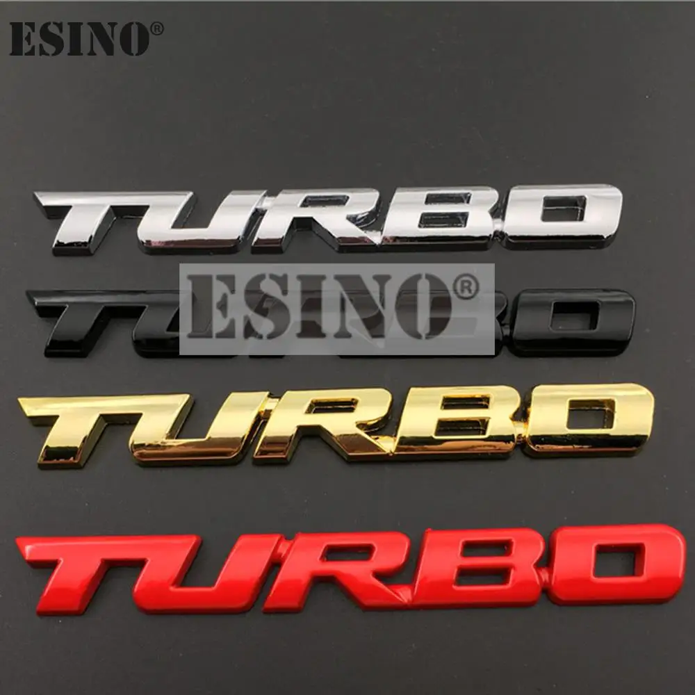 

100 x Car Styling Car Turbo Boost Loading Boosting 3D Metal Chrome Zinc Alloy 3D Emblems Badges Stickers Decals Auto Accessories