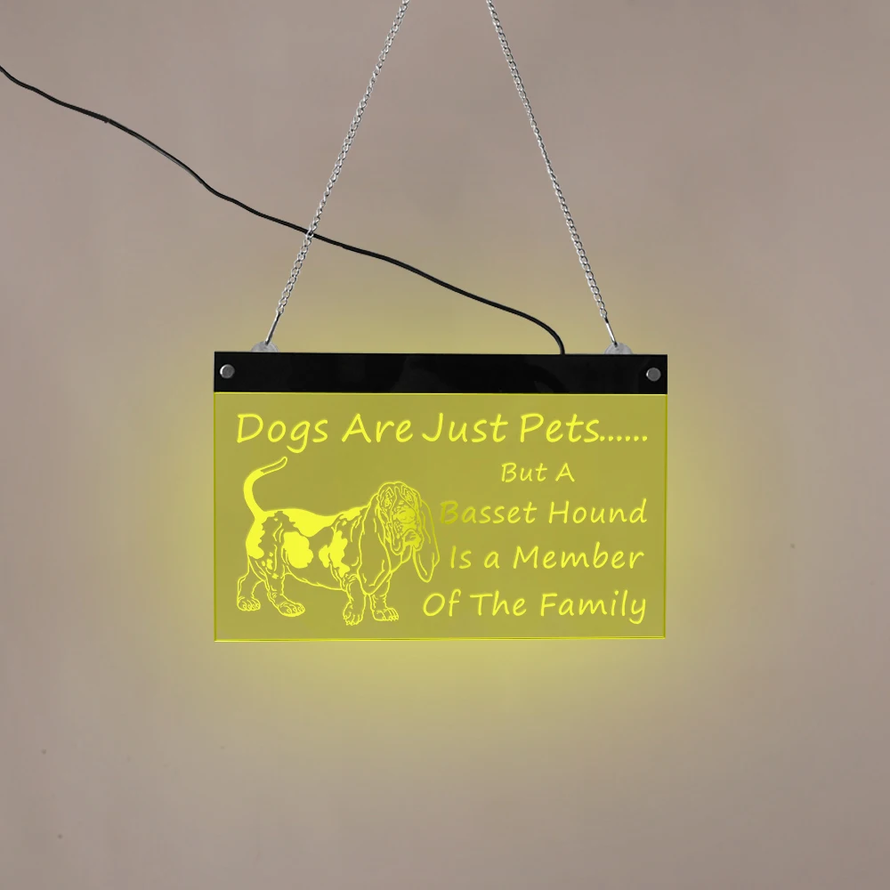 

Гончую Цитата собака, домашнее животное, светодиодная неоновая лампа светильник знак гончую является членом Семья акриловая доска Pet Shop знак собаки породы подарок
