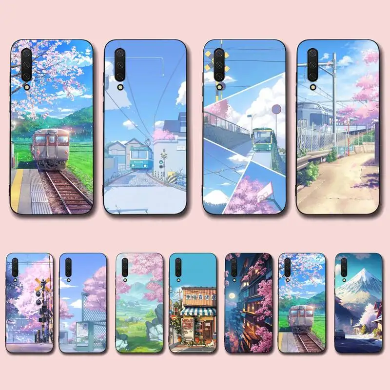 

Japanese Anime Landscape Phone Case For Xiaomi Mi 5X 8 9 10 11 12 lite pro 10T PocoX3pro PocoM3 Note 10 pro lite
