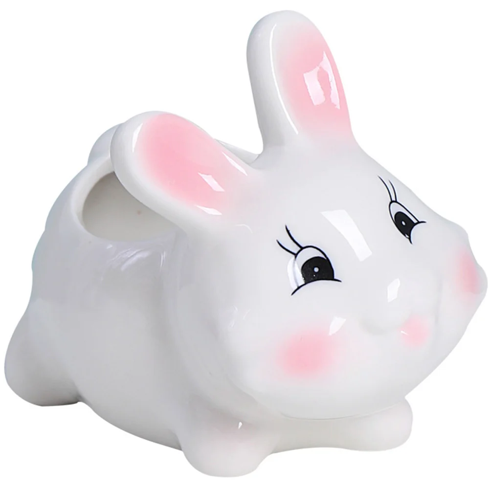 

Pot Planter Rabbit Flower Succulent Pots Ceramic Outdoor Bunny Animal Planting Trees Live Easter The Year Cute Indoor Mini Desk
