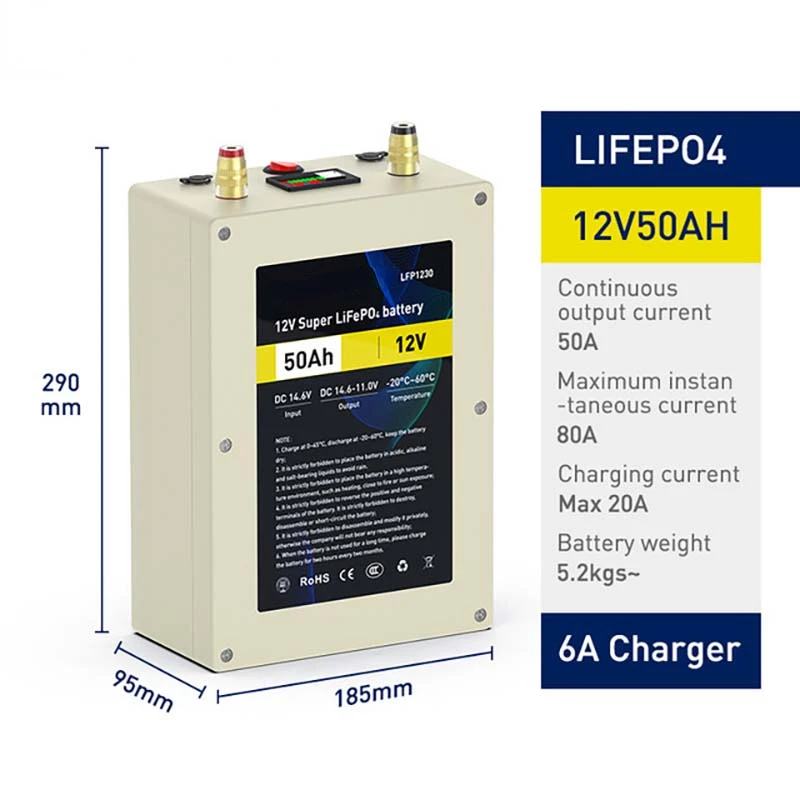 

Аккумуляторная батарея LiFePO4 12 в глубокий цикл 12,8 В 20 Ач 30 Ач 40 Ач 50 Ач срок службы 4000 со встроенной защитой BMS NO18650