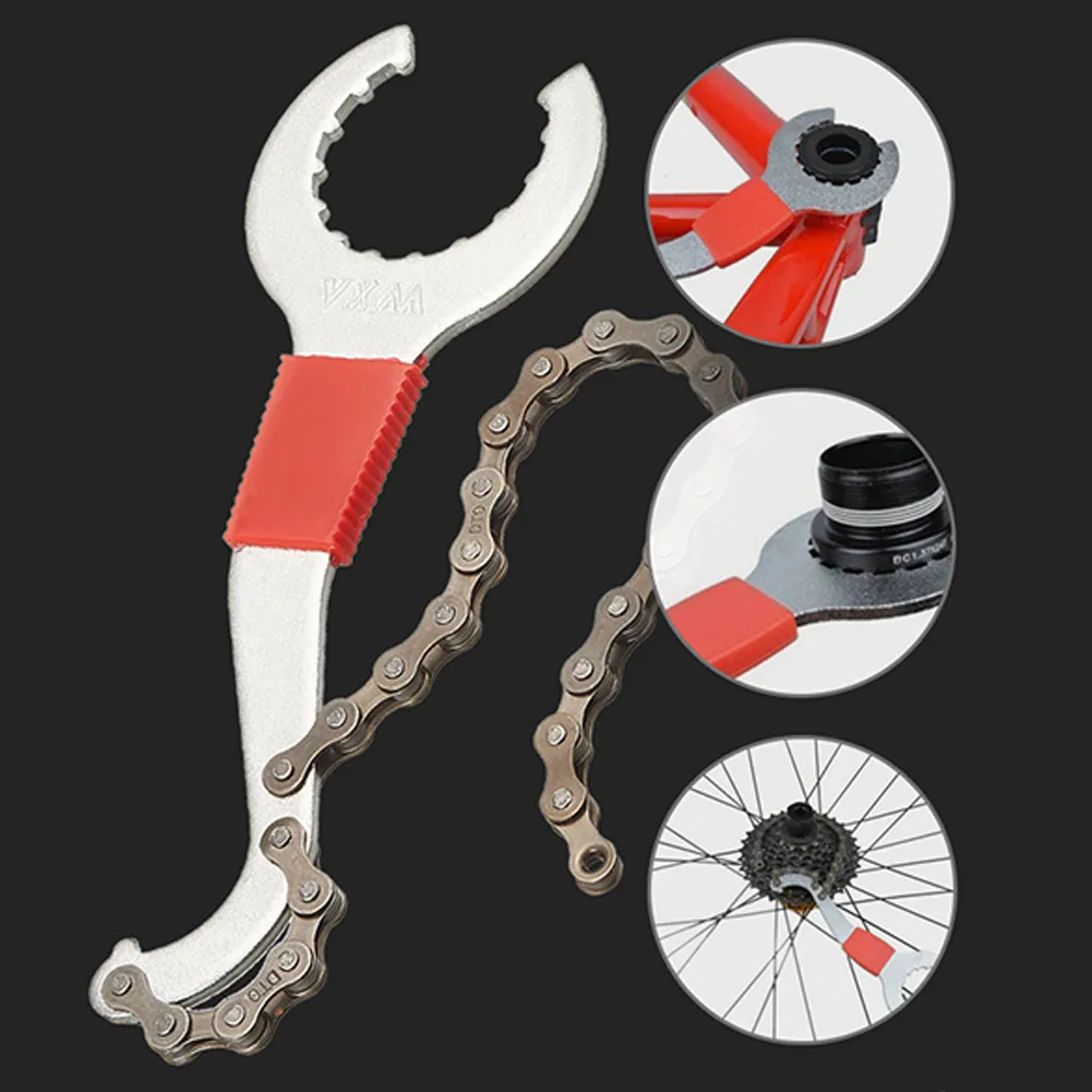 

Bike Chain Remover Tool Whip Bottom Bracket Repair Flywheel Removing Wrench Bicycle Accessories Repair Tools For Bicycle