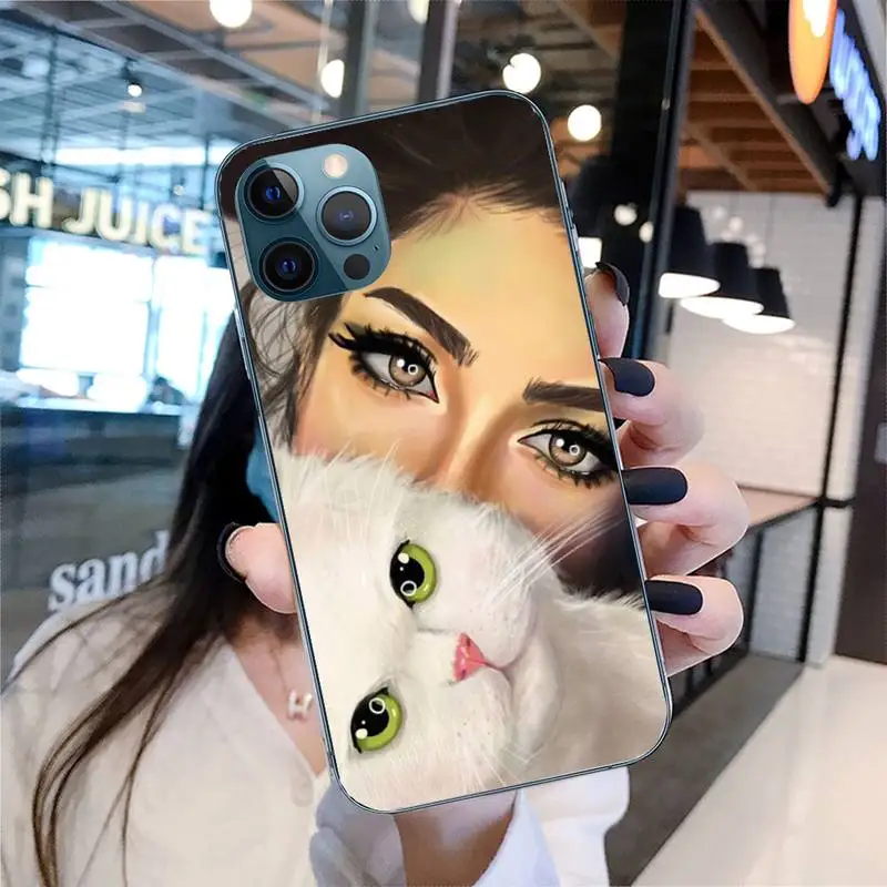 Модный чехол для телефона в арабском стиле с вуалью девушек Iphone 11 12 13 Pro Max 5s 6s 7 8 Plus