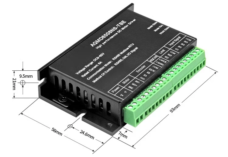 Драйвер сервоконтроллера мотора 50 Вт 335 12 В 24 36 48 8 А может быть подключен к