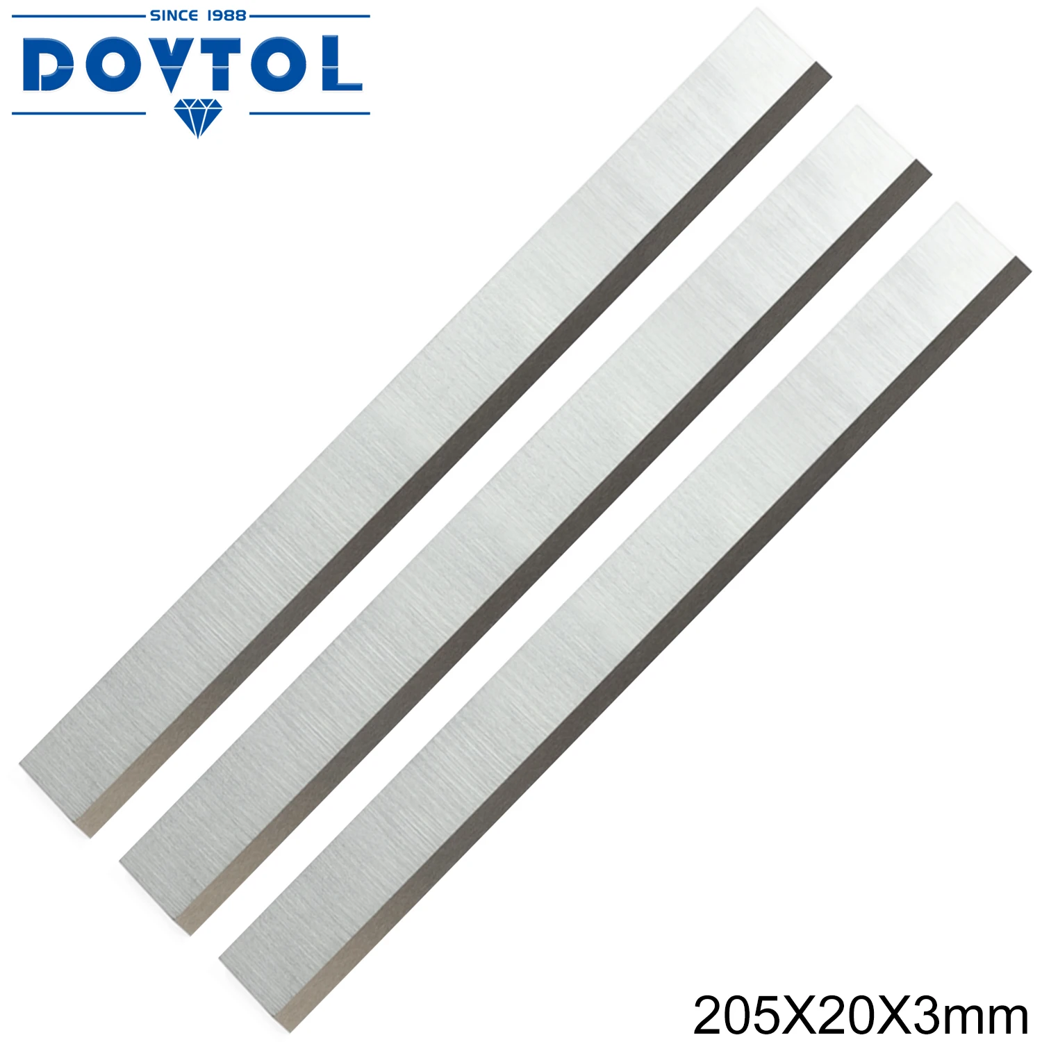 

Сменные лезвия для строгальных станков Dovtol 205x20x3 мм