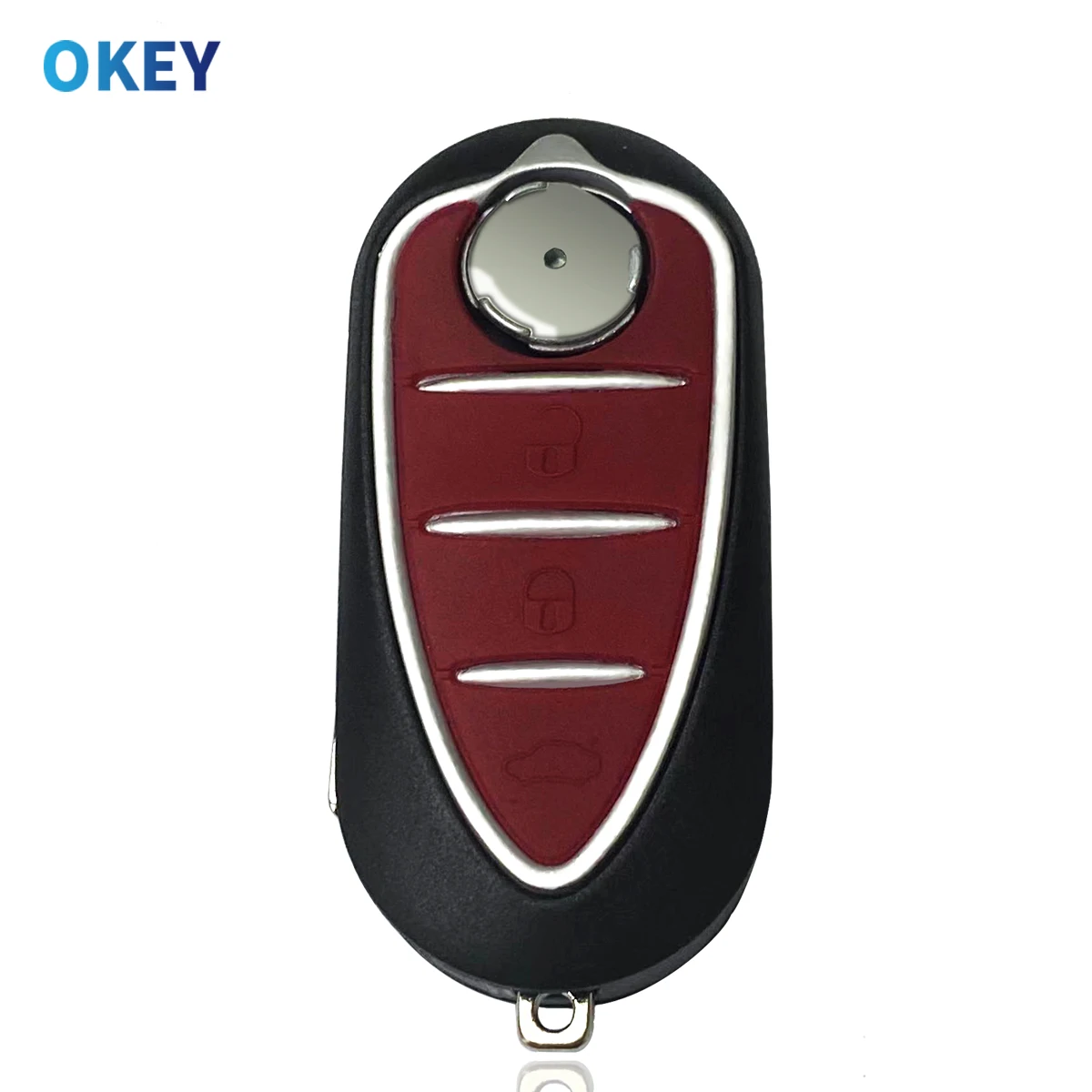 

Чехол Okey для автомобильного ключа с дистанционным управлением для Alfa Romeo Mito Giulietta 159 GTA, брелок для ключей, Red SIP22 Blade, складной чехол с 3 кнопками