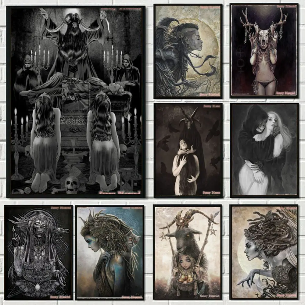 Новая ужасная Алмазная картина Вампир Девушка яблоко череп полное сверление