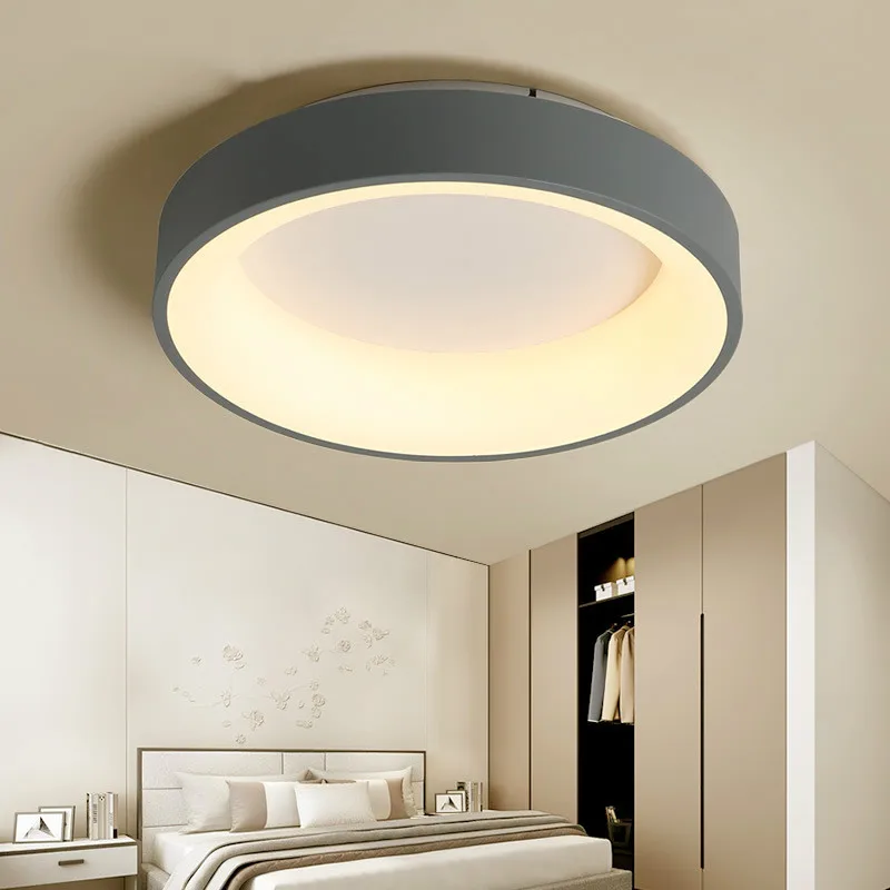 Modern Led Ceiling Lamp Round Master Bedroom Lighting Fixture Atmospheric Nordic Living Room Lamp Creative Luminaire Decor Light