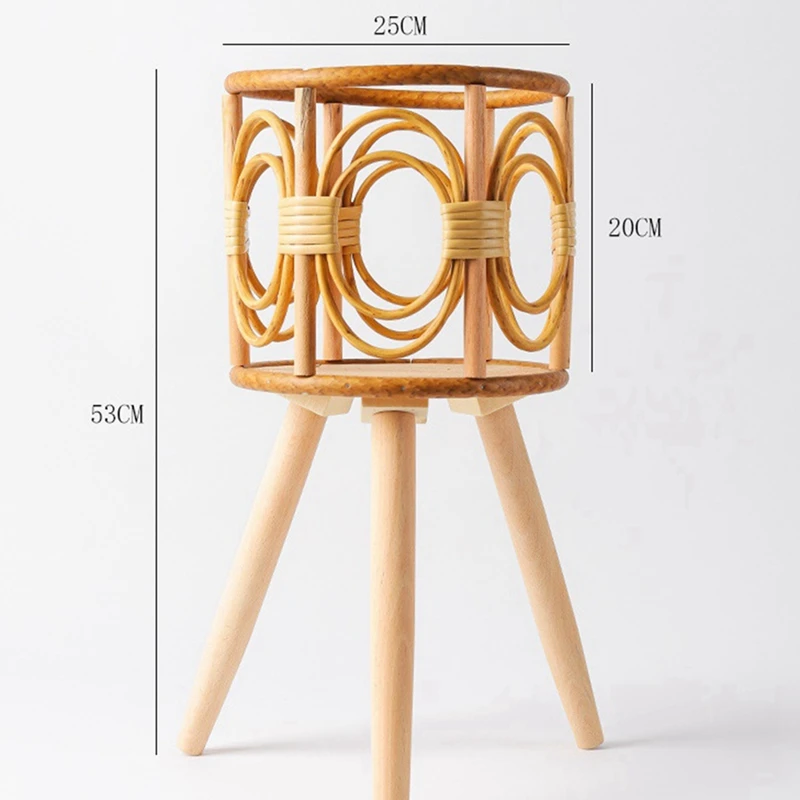 Подставка для комнатных растений из ротанга соломенная тканая подставка цветов
