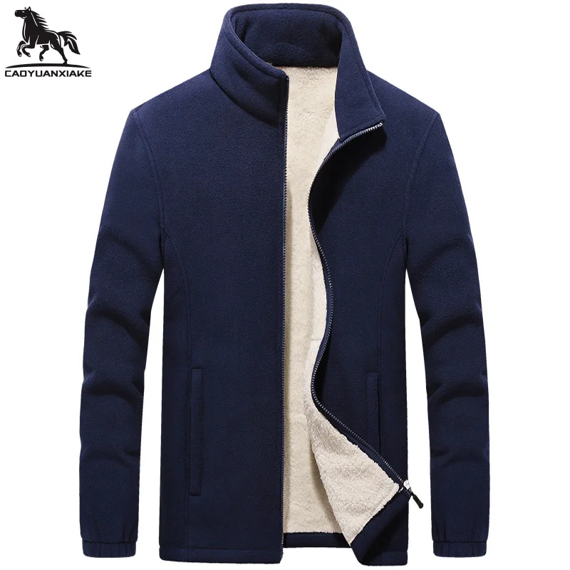 

Winter parka men 7XL 8XL 9XL Fleece Mens Jackets casual warm Cashmere coats Men's Solid color coat Thicken Windproof jacket 889