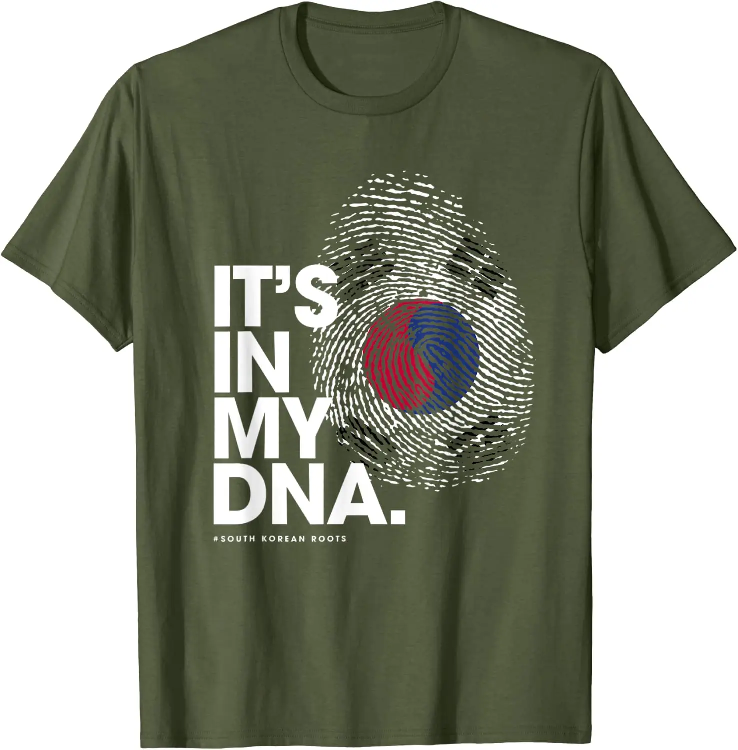 Футболка мужская хлопковая с принтом флага Южной Кореи коротким рукавом