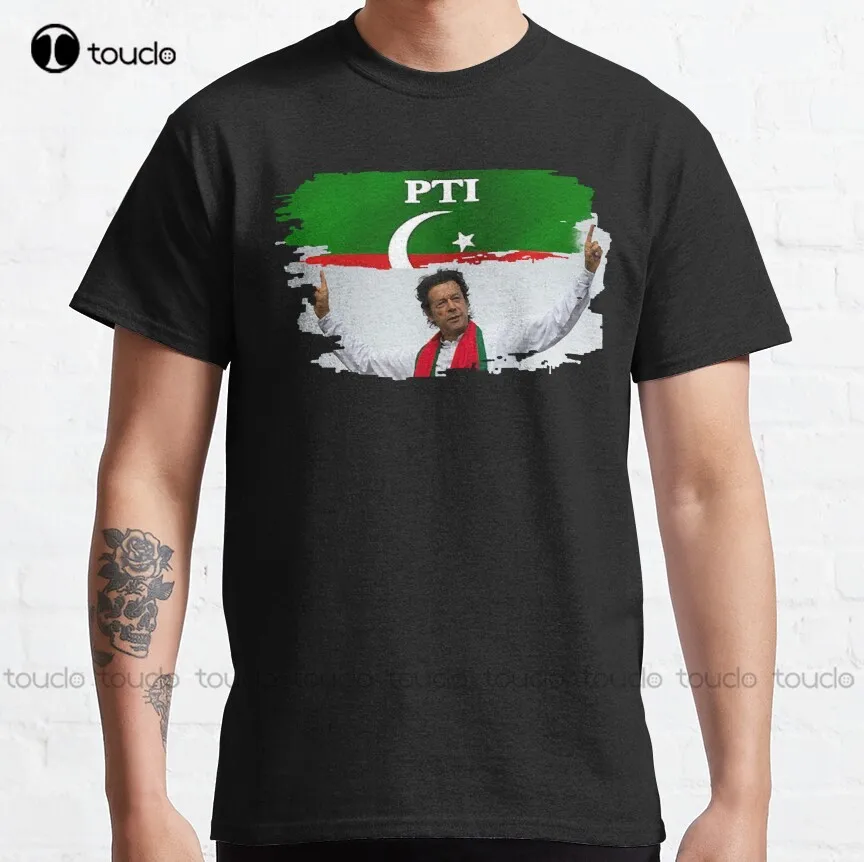 

Imran Khan Pakistan Pti Classic T-Shirt Womens Shirts New Popular Breathable Cotton Custom Aldult Teen Unisex Christmas Gift New
