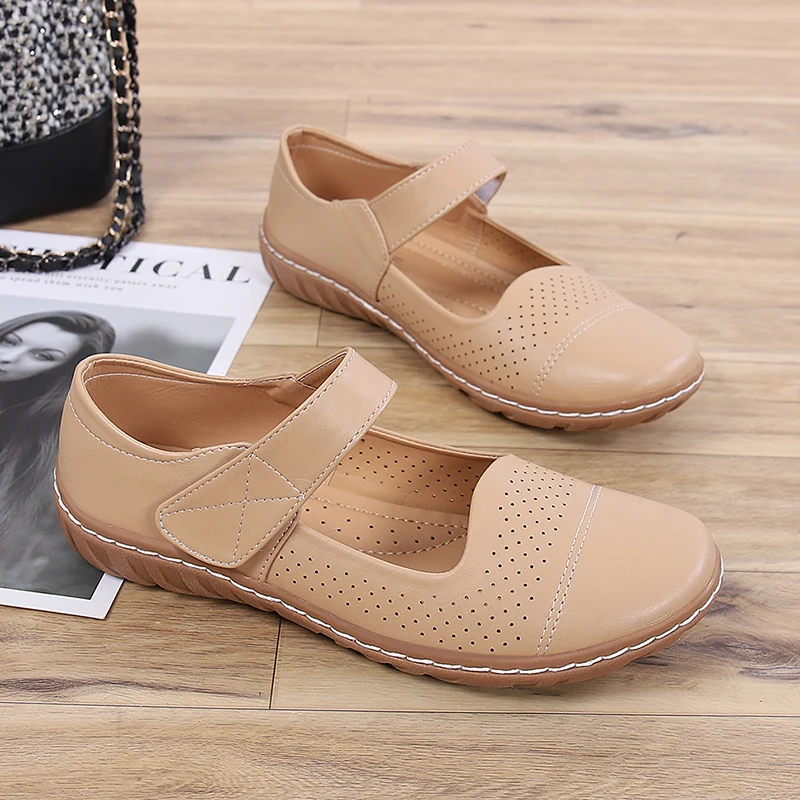 Good Quality Round Toe Mother Work Women Casual Wedges Shoes Ladies