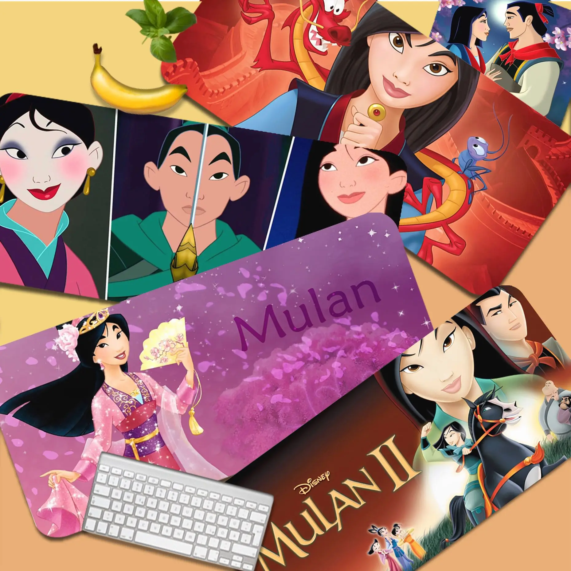 

Disney Princess Mulan And Mushu Your Own Mats Large Gaming Mouse Pad XL Locking Size CSGO Game Player Desktop PC Computer Laptop