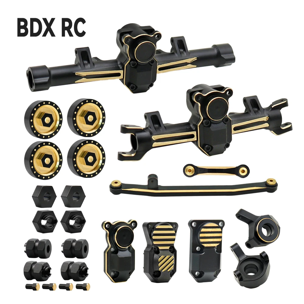 

Heavy Brass Counterweight Axle Housing Cover Steering Knuckles Worm Differential For RC Crawler Car Axial SCX24 Upgrade Part