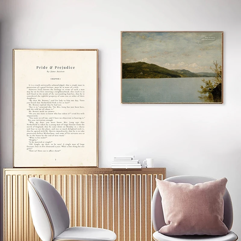 Книга гордости и предсказаний раньше подарки Джейн винтажное настенное