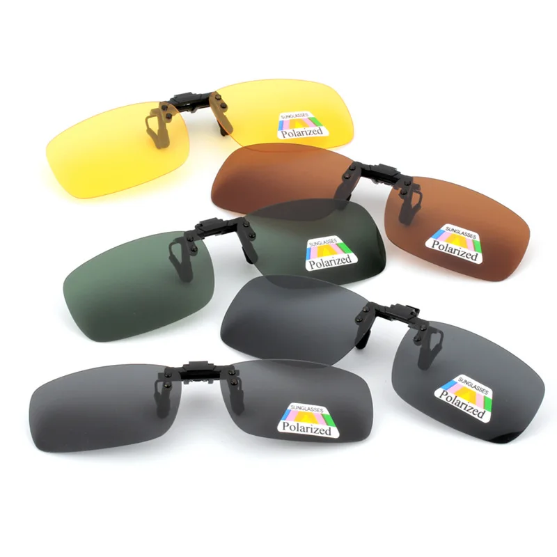 

Clip on Sunglasses Polarized Driving Glasses Clip Up Clip-On Glasses Daytime Night Vision for Driving Fishing Cycling Walking