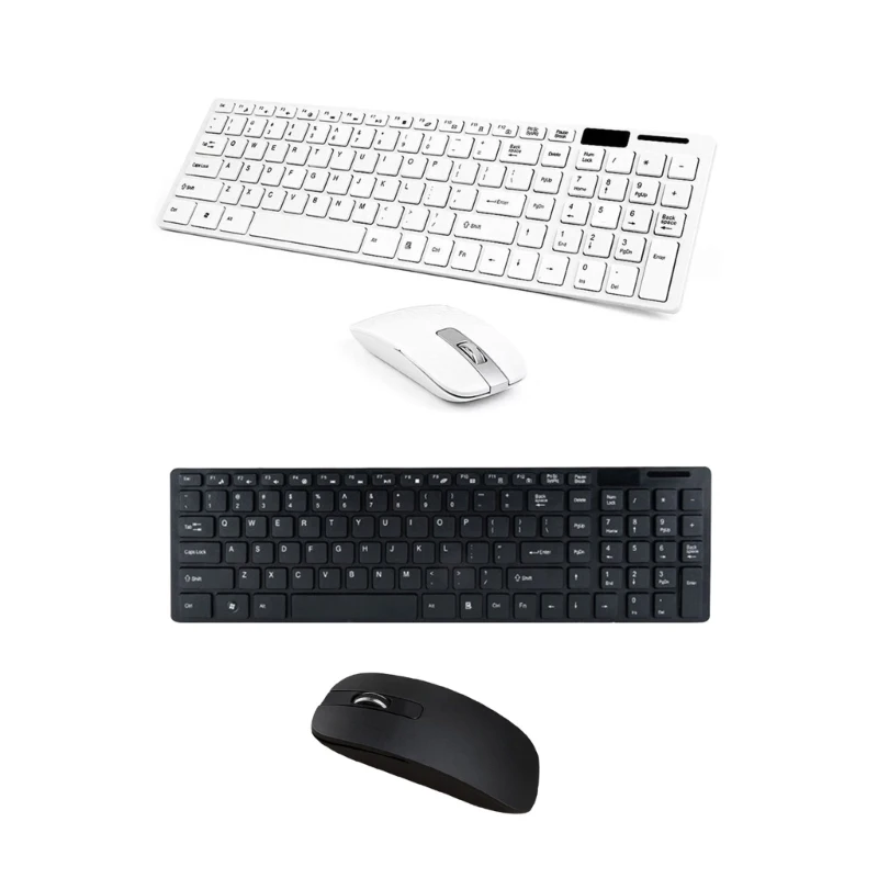 

2.4Ghz Mini Multimedia Keyboard Mouse Combo Wireless Keyboard and Mouse Set for Notebook Laptop Desktop PC Lightweight