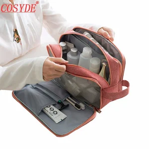 Косметичка Cosyde для мужчин и женщин, портативный дорожный Органайзер из полиэстера для туалетных принадлежностей, сумка для косметики на молнии