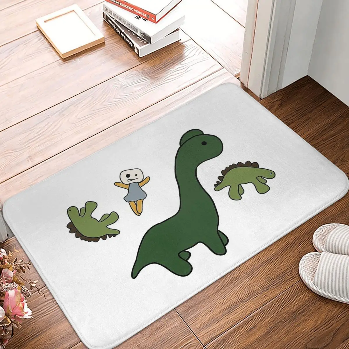

Dinosaur Dinosaurs Bathroom Non-Slip Carpet Its Okay To Not Be Okay Cute Cartoon Living Room Mat Entrance Door Decoration Rug