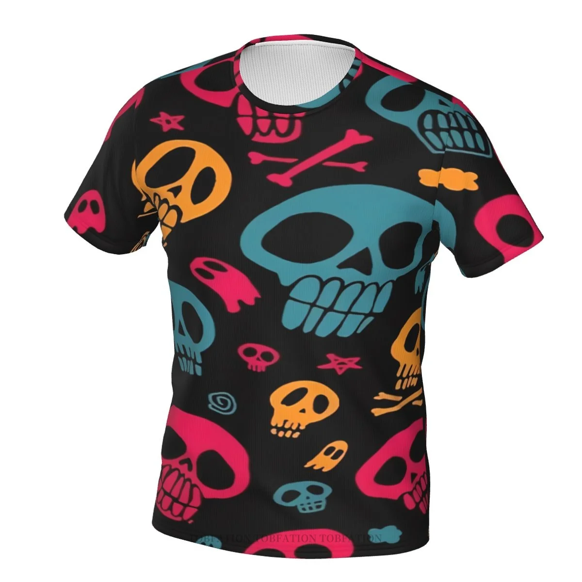 

Aesthetic Qotsa Skull Summer T Shirts Polyester Tshirt Quick-drying Short Sleeve 3D Printed Breathable Clothes