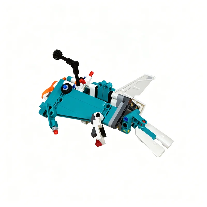 Фото 139 деталей MOC Anglerfish - Техническая модель гоночного самолета (альтернативная сборка) # 38 моделей игрушечных строительных блоков, конструктор, рождественский подарок, 3D DIY №2