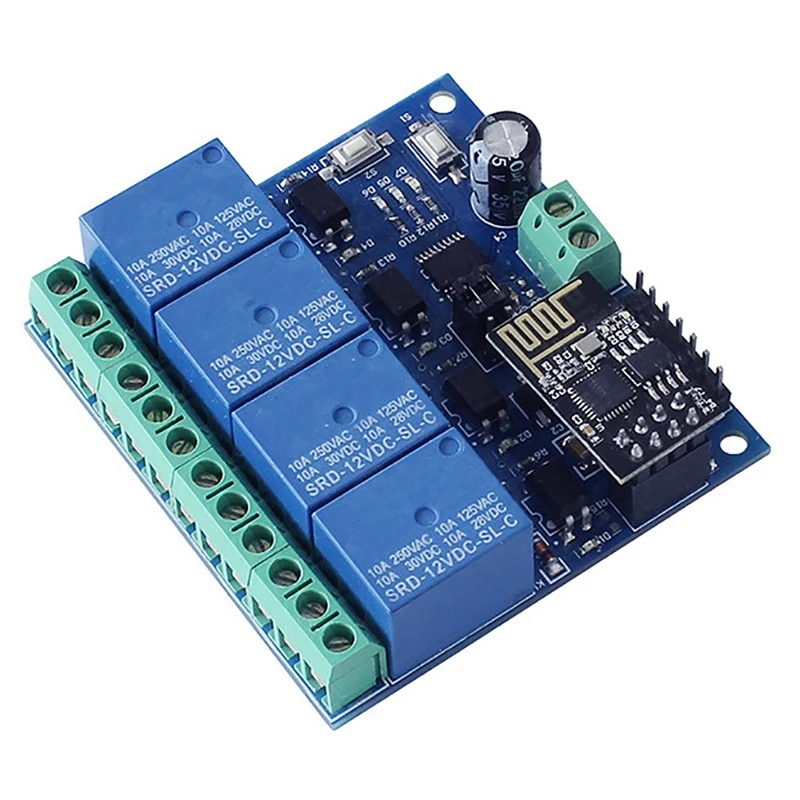 Модуль релейного контроллера Wi-Fi для IOT Smart Home APP и ESP8266 12 В постоянного тока
