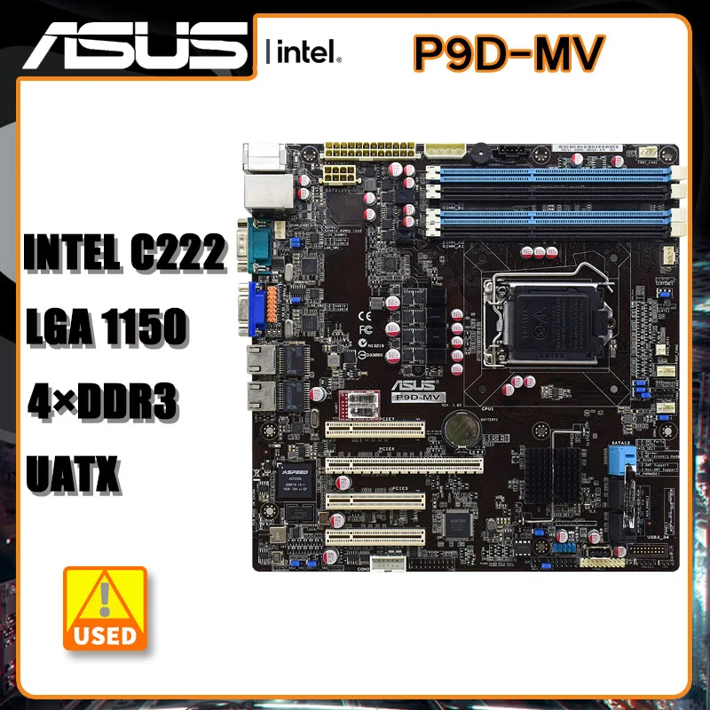 

Материнская плата LGA 1150 ASUS P9D-MV DDR3 RAM 32GB SATA 3 Intel C222 USB3.0 1xPCI-E X16 ATX для Intel Xeon E3-1200 V3