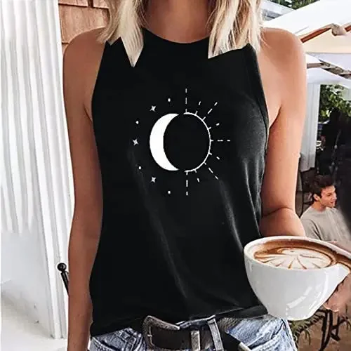 В наличии новая женская футболка без рукавов средней длины с круглым вырезом